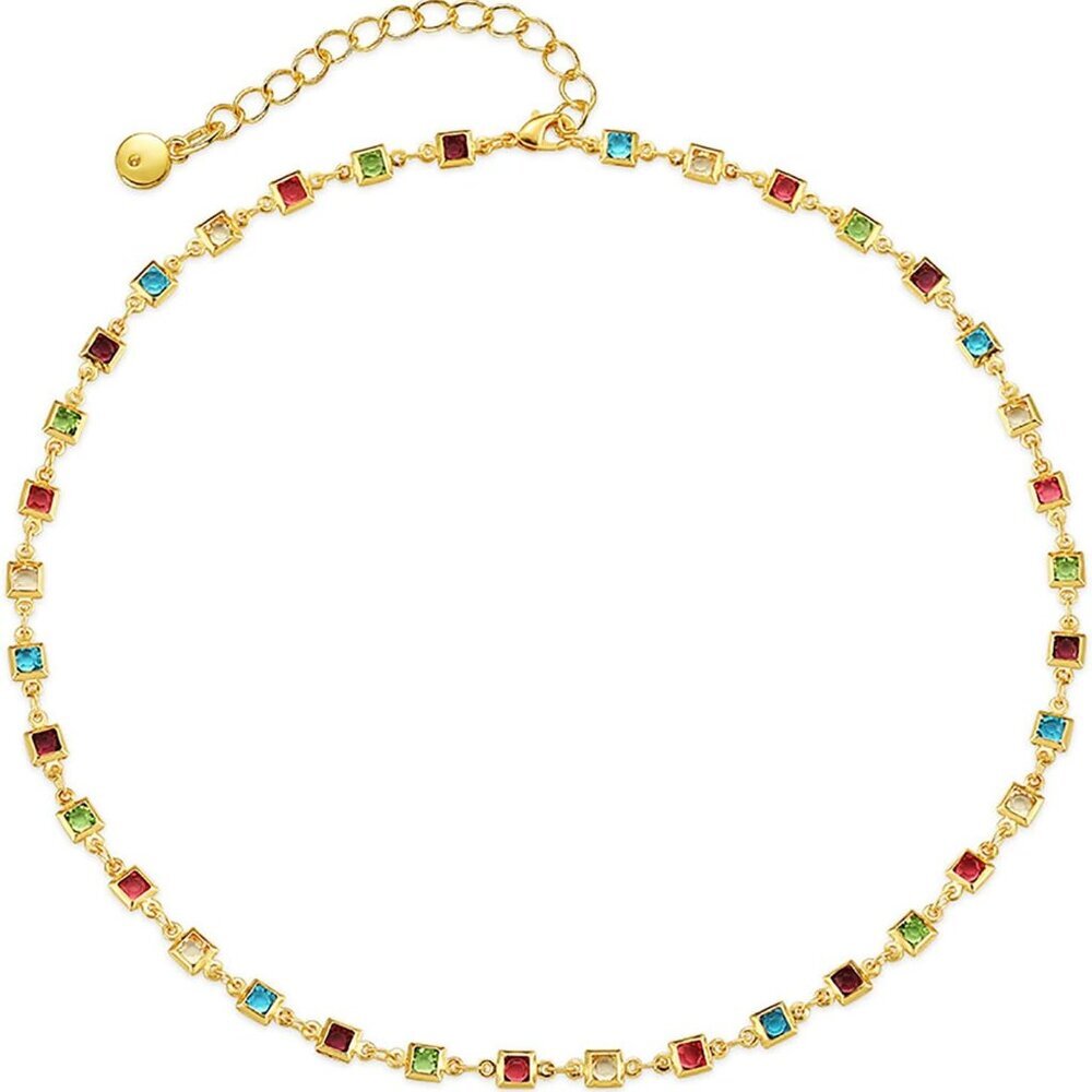 Beaded Choker Necklaces for Women 18k Gold Plated Dainty Gold Choker Necklaces f